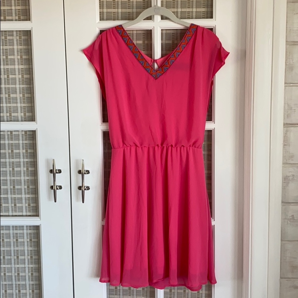 Hot pink dress